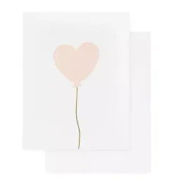 Janie and Jack Stationery-Heart Balloon Greeting Card multi