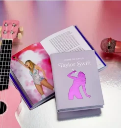 Janie and Jack Books-ICONS OF STYLE TAYLOR SWIFT  LEATHER EDITION lilac