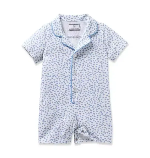 Janie and Jack Baby Pajamas|Family Matching Pajamas-Infants Classic Romper in bluehearts