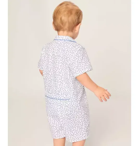 Janie and Jack Baby Pajamas|Family Matching Pajamas-Infants Classic Romper in bluehearts