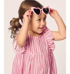 Janie and Jack Baby Pajamas|Petite Plume-Infants Ruffled Romper in love lines