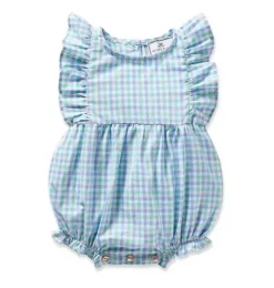 Janie and Jack Baby Pajamas|Petite Plume-Infants Twill Ruffled Romper in spring gingham