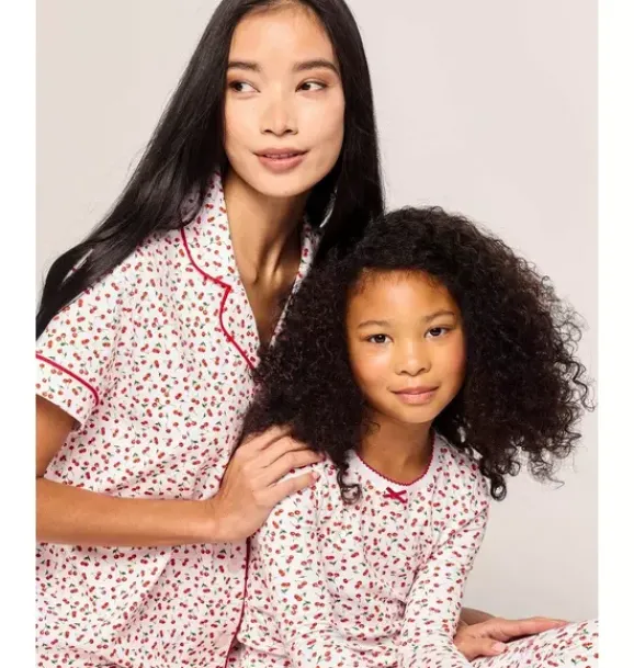 Janie and Jack Kids Pajamas|Petite Plume-Kids Pima Snug Fit Pajama in cherry orchard