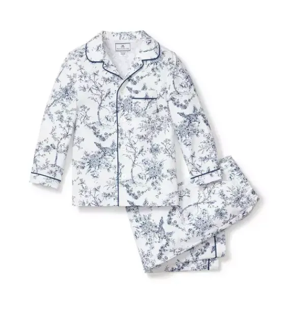 Janie and Jack Kids Pajamas|Petite Plume-Kid's Twill Pajama Set in blue timeless toile