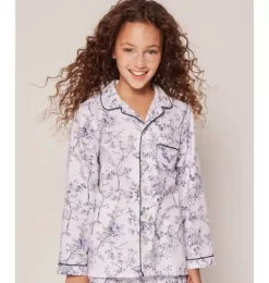 Janie and Jack Kids Pajamas|Petite Plume-Kid's Twill Pajama Set in blue timeless toile
