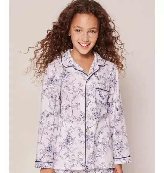 Janie and Jack Kids Pajamas|Petite Plume-Kid's Twill Pajama Set in blue timeless toile