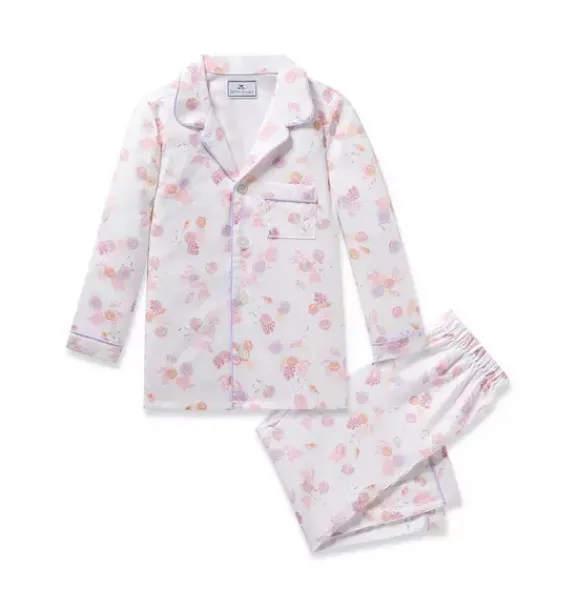 Janie and Jack Petite Plume|Kids Pajamas-Kid's Twill Pajama Set in seashell splendor
