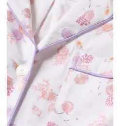 Janie and Jack Petite Plume|Kids Pajamas-Kid's Twill Pajama Set in seashell splendor
