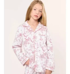 Janie and Jack Kids Pajamas|Petite Plume-Kid's Twill Pajama Set in pink timeless toile