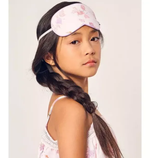 Janie and Jack Petite Plume|Kids Accessories-Kid's Twill Sleep Mask in seashell splendor
