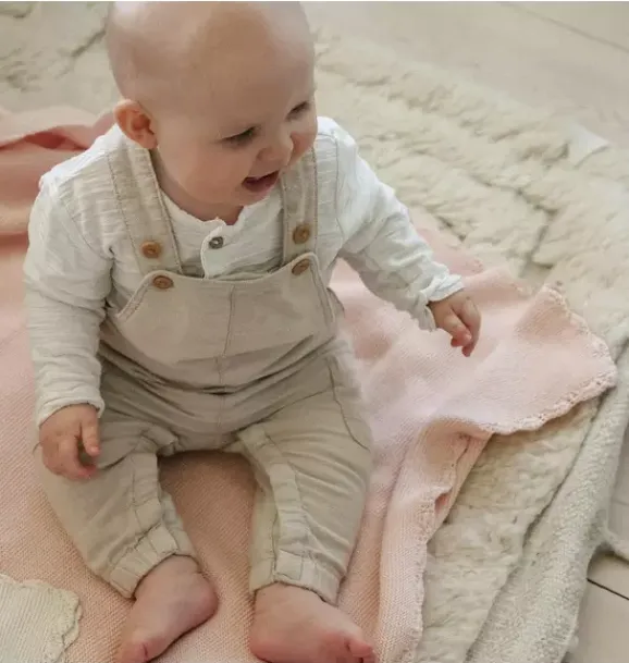 Janie and Jack Nursery|Blankets And Quilts-Knit Blanket - pink