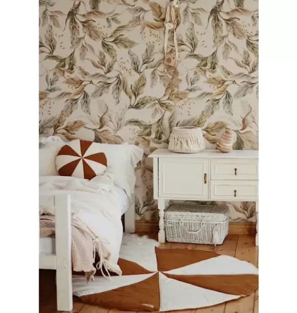 Janie and Jack Rugs-“” Round Patchwork Mat caramel candy