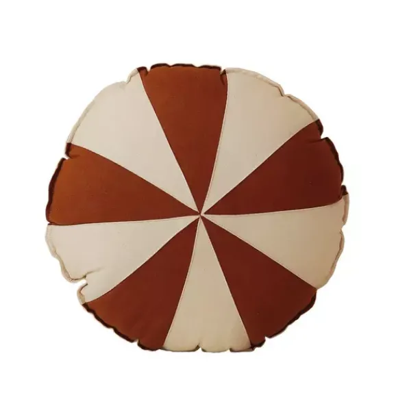 Janie and Jack Seasonal Décor|Decorative Pillows And Throws-“” Round Patchwork Pillow caramel circus
