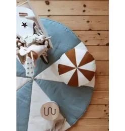 Janie and Jack Seasonal Décor|Decorative Pillows And Throws-“” Round Patchwork Pillow caramel circus