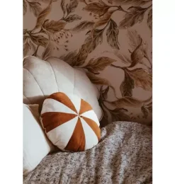 Janie and Jack Seasonal Décor|Decorative Pillows And Throws-“” Round Patchwork Pillow caramel circus