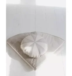 Janie and Jack Decorative Pillows And Throws|Seasonal Décor-&ldquo;&rdquo; Round Patchwork Pillow cream circus
