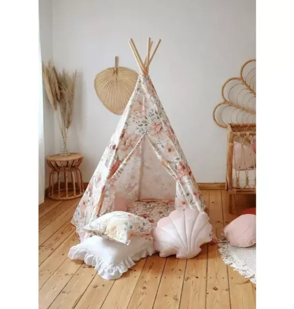 Janie and Jack Playroom|Bedroom Furniture-“” Teepee Tent flower power
