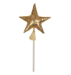Janie and Jack Kids Accessories|Dress Up-&ldquo;&rdquo; Crown and Wand Magic Set gold sequins