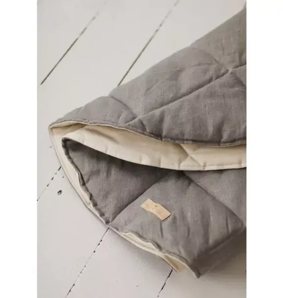 Janie and Jack Rugs-“” Round Mat grey linen