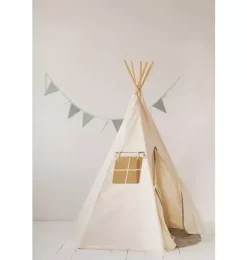 Janie and Jack Bedroom Furniture|Playroom-&ldquo;&rdquo; Teepee Tent with Pompoms grey pompoms