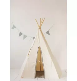Janie and Jack Bedroom Furniture|Playroom-&ldquo;&rdquo; Teepee Tent with Pompoms grey pompoms