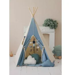 Janie and Jack Bedroom Furniture|Playroom-&ldquo;&rdquo; Teepee Tent with Pompoms jeans