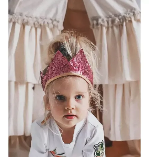 Janie and Jack Dress Up|Kids Accessories-“” Crown pink sequins