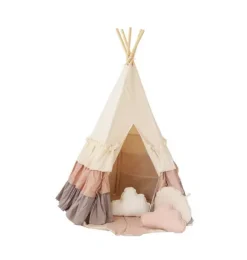Janie and Jack Bedroom Furniture|Playroom-&ldquo;&rdquo; Teepee Tent with Frills powder frills