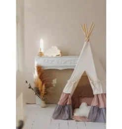 Janie and Jack Bedroom Furniture|Playroom-&ldquo;&rdquo; Teepee Tent with Frills powder frills