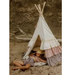 Janie and Jack Bedroom Furniture|Playroom-&ldquo;&rdquo; Teepee Tent with Frills powder frills