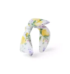 Janie and Jack Hair|Swim Outfits-Lemon Floral Bow Headband white lemon floral
