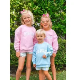 Janie and Jack Kids Clothing-Lil Bro Crewneck Sweatshirt blue