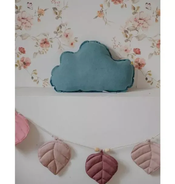 Janie and Jack Decorative Pillows And Throws|Seasonal Décor-Linen “” Cloud Pillow eye of the sea