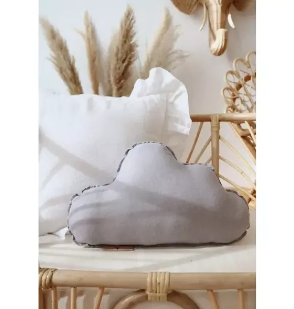 Janie and Jack Decorative Pillows And Throws|Seasonal Décor-Linen “” Cloud Pillow grey