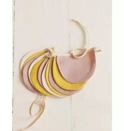 Janie and Jack Bedroom Furniture-Linen &ldquo;&rdquo; Garland with Half Moons powder pink circus