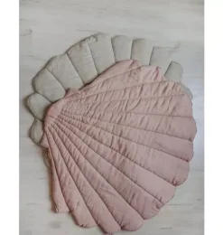 Janie and Jack Rugs-Linen &ldquo;&rdquo; Shell Mat powder pink
