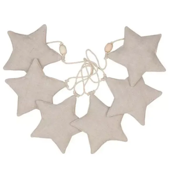Janie and Jack Seasonal Décor-Linen “” Garland with Sand Stars sand star dust