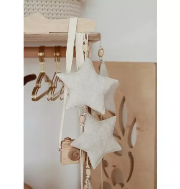 Janie and Jack Seasonal Décor-Linen “” Garland with Sand Stars sand star dust