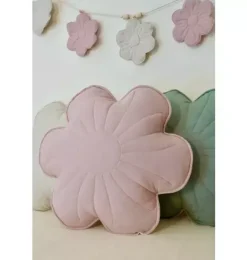 Janie and Jack Decorative Pillows And Throws|Seasonal Décor-Linen "" Flower Pillow powder rose