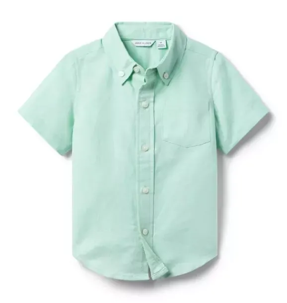 Janie and Jack Shirts-Linen-Cotton Shirt sea breeze
