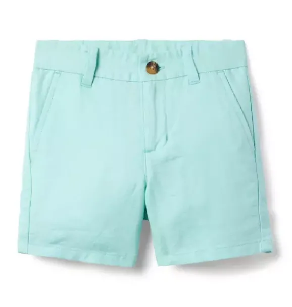 Janie and Jack Shorts-Linen-Cotton Short mint chip