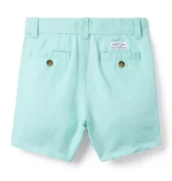 Janie and Jack Shorts-Linen-Cotton Short mint chip