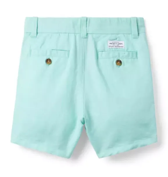 Janie and Jack Shorts-Linen-Cotton Short mint chip