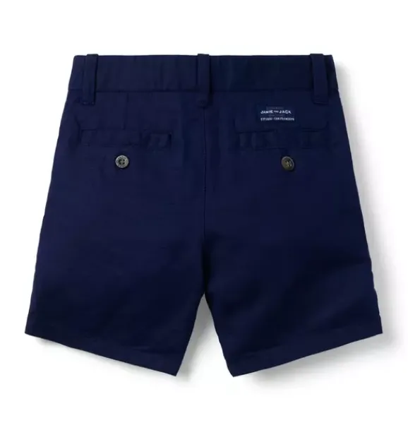 Janie and Jack Shorts-Linen-Cotton Short merchant marine