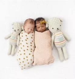 Janie and Jack Stuffed Animals-Little Avery the lamb white