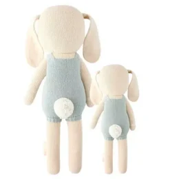 Janie and Jack Stuffed Animals-Little Henry the bunny light/pastel blue