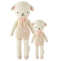 Janie and Jack Stuffed Animals-Little Lucy the lamb light beige