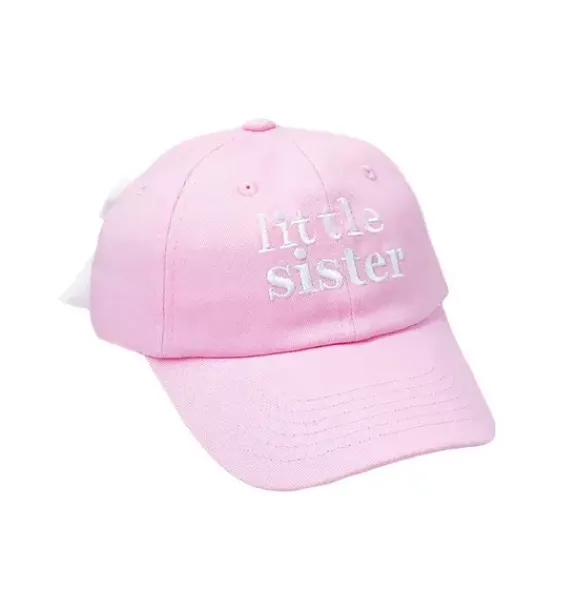 Janie and Jack Kids Accessories-Little Sister Bow Baseball Hat pink