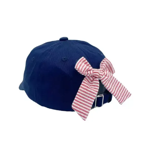 Janie and Jack Kids Accessories-Lobster Bow Baseball Hat navy
