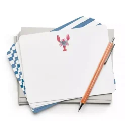 Janie and Jack Stationery-Lobster Flat Notes multi